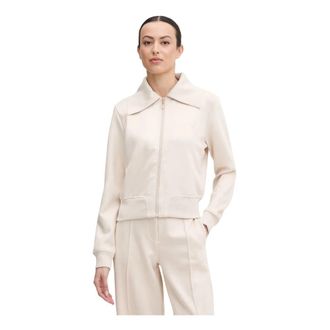 Guess Lia Zip-through - Dames - Vesten met rits - Beige - XL - Polyester - Hoodies & sweatvesten