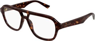Gucci Eyeglasses - Heren - Brillen - Bruin - 57 MM - Accessoires