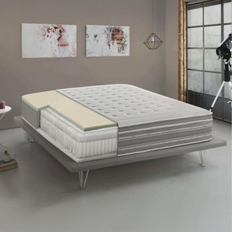 Talamo Italia Colch&oacute;n Individual Tamara, Ortopedia En Memory Foam Y Micromuelles Embolsados, 100% Made In Italy, Anti&aacute;caros E Hipoalerg&eacute;nico, 80x190h37 Cm, Con Emba