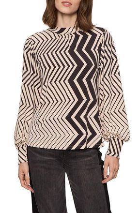 Sanctuary Mixed Print Top in Frost White at Nordstrom, Size Xx-Large P