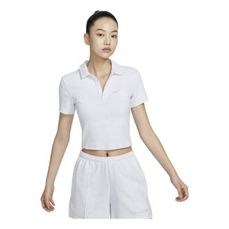 Nike (WMNS) Nike Sportswear Essential Polo Shirt Asia Sizing White DV7885-051