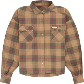 Amundsen & Scott Wild Country Shirt in Hunter Brown Checks at Nordstrom, Size X-Small Eu