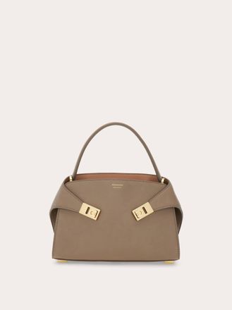 Ferragamo Women Hug soft bicolor handbag (XS) Beige