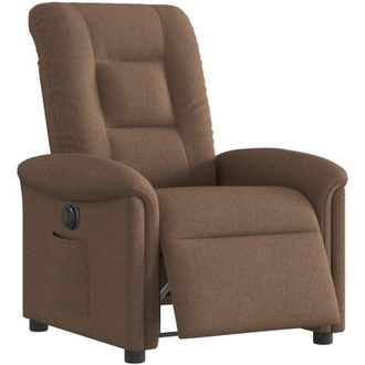 vidaXL Sill&oacute;n Reclinable El&eacute;ctrico De Tela Marr&oacute;n Vidaxl