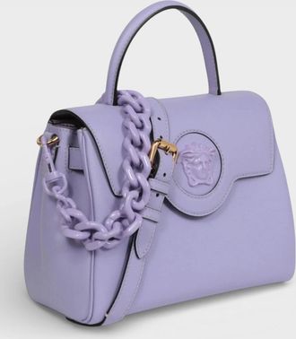 Versace Womens La Medusa Top Handle Shoulder Bag Lilac - Purple