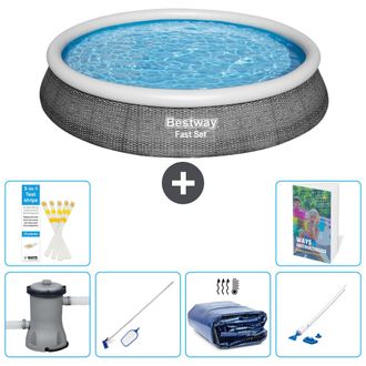 Bestway Piscina Bestway Fast Set Redonda - 396x84 Cm - 7-piezas S323