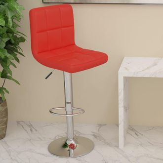 vidaXL Taburete De Cocina Cuero Sint&eacute;tico Rojo Vidaxl