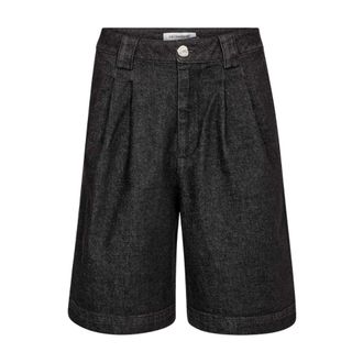 Co'Couture HelimaCC Pleat Shorts - female - CoCouture - Denim Shorts - Black - XS - Shorts