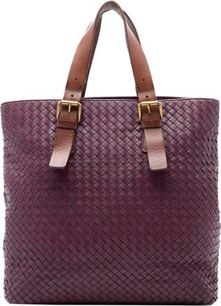 Bottega Veneta Pre-owned Bottega Veneta Bicolor Nappa Intrecciato Belt Strap Tote Ladies 169612 V7781 6161