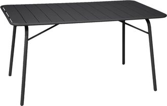 Sweeek Mesa de jardín plegable de metal, 140cm, antracita