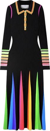 Christopher John Rogers Ribbed Wool Midi Dress Size M