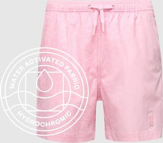 Psycho Bunny Kids Samos Hydrochromic Printed Swim Trunk 681 ROMANCE ROSE / Kids / 4T