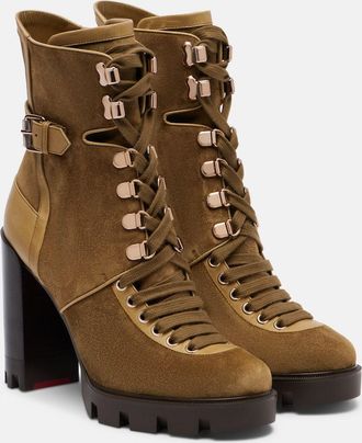 Christian Louboutin New Macademia 100 suede ankle boots