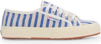 Superga 2750 Cotton Stripes Sneakers in Blue-Off White at Nordstrom, Size 41.5