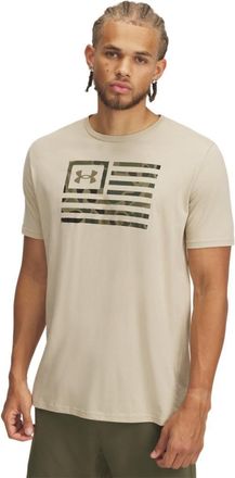 Under Armour Mens Freedom Flag Printed T-Shirt, Color Desert Sand (291), Size: X-Large