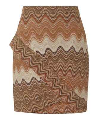 MC2 Saint Barth Abstract Pattern Mini Skirt with Fitted Silhouette
