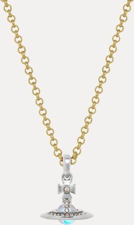 Vivienne Westwood Man. New Petite Orb Pendant Necklace Platinum-gold-crystal-ab-white-crys Platinum-gold-crystal-ab-white-crys Men