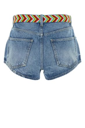 Alanui Womens Denim Memories On The Savannah Shorts Mediumwas Exteiror: Cotton Camicie