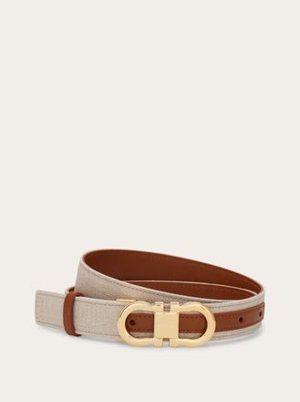 Ferragamo Women Reversible and adjustable Gancini belt Brown