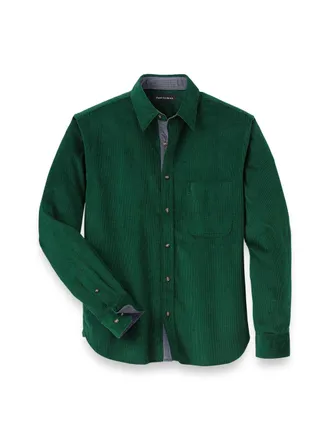 Paul Fredrick Slim Fit Cotton Corduroy Casual Shirt