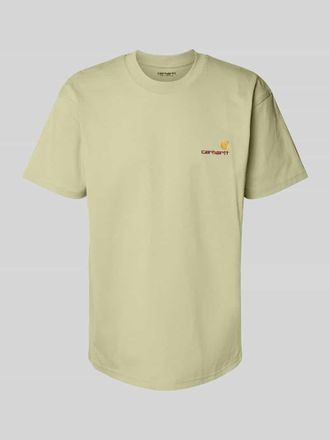 Carhartt Work in Progress T-Shirt mit Label-Stitching in Hellgruen, Gr&ouml;&szlig;e S