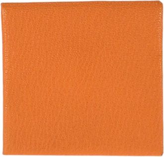 Herm&egrave;s Feu Orange Chevre Leather Coin Purse/Coin Case (Pre-Owned)