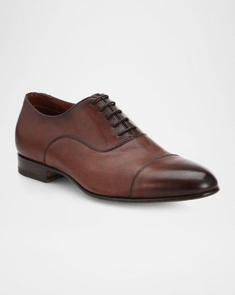 Santoni Men & apos;s Darian Leather Oxfords