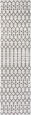 Jonathan Y Designs Ourika Moroccan Geometric Textured Weave Indoor/Outdoor Area Rug in Cream/black at Nordstrom, Size 5Ft 0In X 8Ft 0In