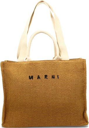 Marni Shopping Bags, female, Beige, ONE SIZE, Elegant Beige Handbag Tote Bag