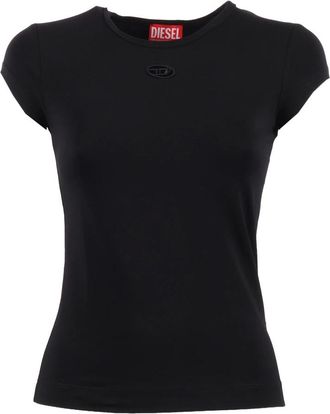 Diesel Tops, Dames, Zwart, XS, Katoen, T-Angie-Od T-shirt