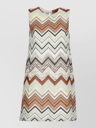 Missoni sleeveless chevron viscose mini dress