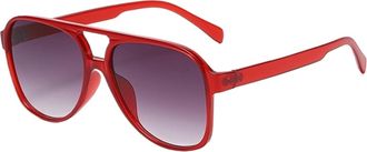 Generic Mens And Womens Large Frame Fashion Sunglasses Outdoor Commuting Polarized Vacation Photo Sports Sun Glasses(Red)