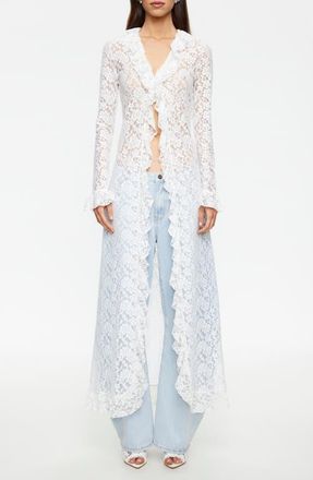 Lioness Long Nights Lace Maxi Dress in Moonlight at Nordstrom, Size X-Large
