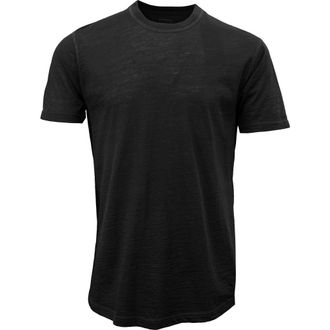 Lords of Harlech Cassius Merino Wool Jersey Crew Neck T-Shirt in Black at Nordstrom, Size X-Large