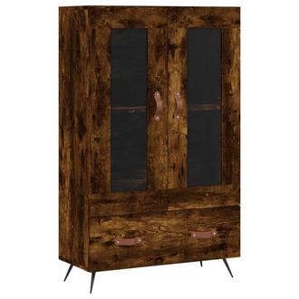 Berkfield Home Highboard Smoked Oak 69.5x31x115 cm Engineered Wood in Brown