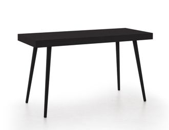 HOGAR 24 Escritorio de madera maciza natural, color negro