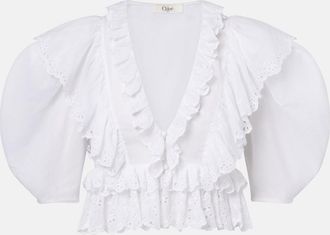 Chlo&eacute; Chlo&eacute; Top de algod&oacute;n bordado
