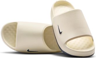 Nike Mens Calm (WVU) College Slides in White | IM3261-100