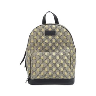 Gucci Beige Black Gg Supreme Backpack (Pre-Owned)
