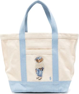 Polo Ralph Lauren small Polo Bear tote bag - Neutrals