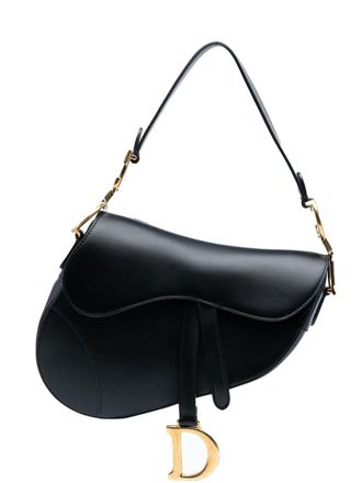 Dior 2018 Mini Leather Saddle Bag satchel - women - Calf Leather/Leather - One Size - Black