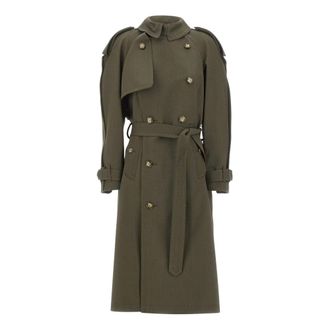 Victoria Beckham Philippa Trench Coat - Coats - Mujer - Verde - S