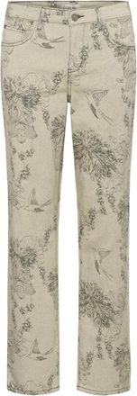 Cream Straight Jeans - Dames - Regular Fit Jeans - Beige - S L32 - Jeans