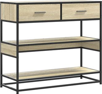 vidaXL Vidaxl Tavolo Consolle Rovere Sonoma 90x35x80 Cm In Legno