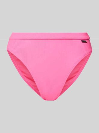Venice Beach High Waist Bikini-Hose mit Label-Detail Modell Lucky in Pink, Gr&ouml;&szlig;e 34