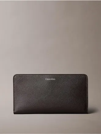 Calvin Klein Womens Foil Logo Wallet - Brown