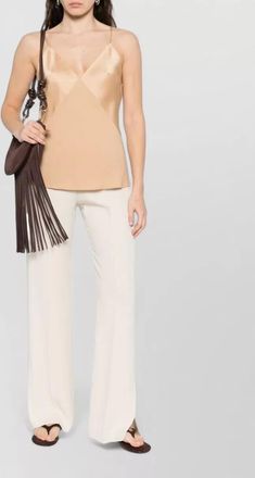 Forte_Forte sleeveless top v neckline satin straps