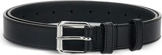 Comme Des Gar&ccedil;ons perforated leather belt - Black