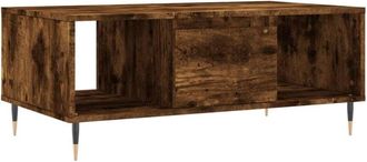 vidaXL Coffee Table Smoked Oak 90x50x36.5 cm Engineered Wood Vidaxl