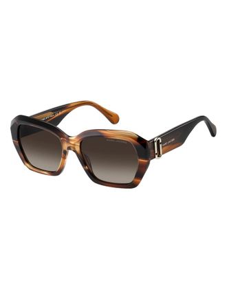 Marc Jacobs occhiali da sole rettangolari con lenti sfumate marroni-Marrone